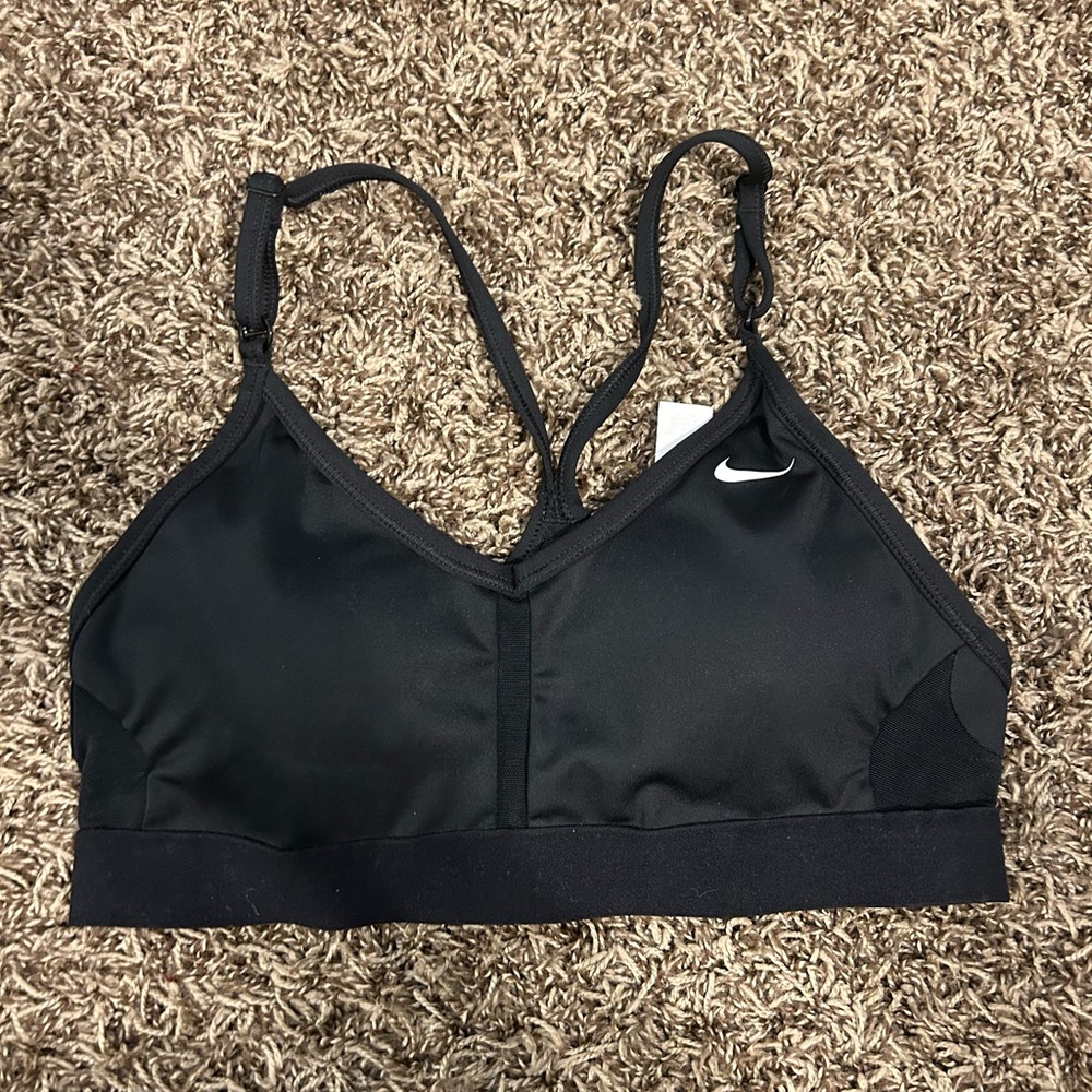 Black Nike sports bra with padding